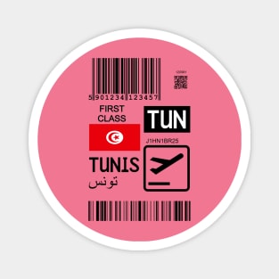 Tunis Tunisia travel ticket Magnet